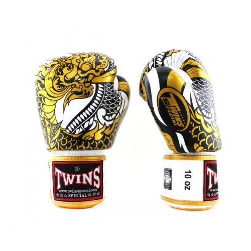 Боксерские перчатки Twins Special FBGVL3-52 Dragon white 10 oz