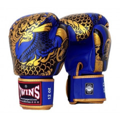 Боксерские перчатки Twins Special FBGVL3-52 Dragon blue gold 16 oz