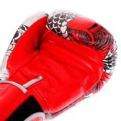 Боксерские перчатки Twins Special FBGVL3-52 Dragon red silver 10 oz