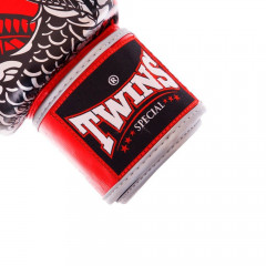 Боксерские перчатки Twins Special FBGVL3-52 Dragon red silver 16 oz