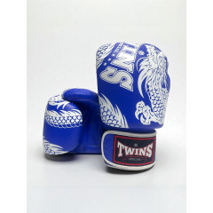 Боксерские перчатки TWINS Special FBGVL3-49 blue-white 12 oz