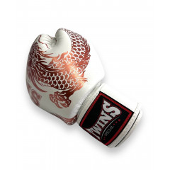 Боксерские перчатки TWINS Special FBGVL3-49 white brown 14 oz