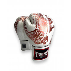 Боксерские перчатки TWINS Special FBGVL3-49 white brown 10 oz
