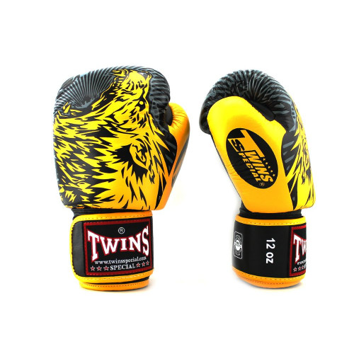 Боксерские перчатки Twins Special FBGVL50 yellow 10 oz