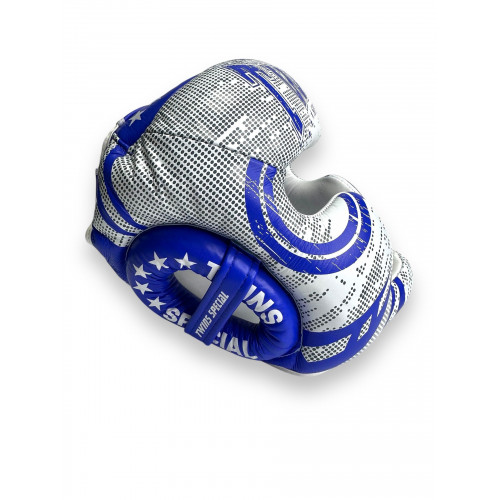 Шлем боксерский Twins Special FHGL3-TW5 white blue L