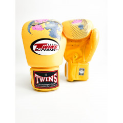 Боксерские перчатки Twins FBGVL3-13 yellow 10 oz