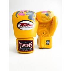 Боксерские перчатки Twins FBGVL3-13 yellow 16 oz