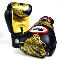 Боксерские перчатки Twins FBGVL3-23 black gold 10 oz