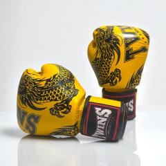 Боксерские перчатки Twins Special FBGVL3-49 yellow black 10 oz