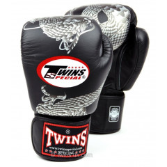 Боксерские перчатки Twins FBGVL3-23 black silver 14 oz
