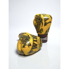 Боксерские перчатки Twins Special FBGVL3-49 yellow black 16 oz