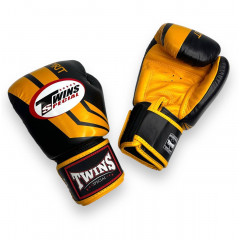 Боксерские перчатки Twins FBGVL3-43 yellow black 10 oz