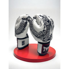 Боксерские перчатки TWINS FBGVL3-49 white black 10 oz