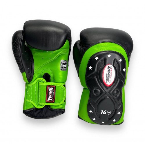 Боксерские перчатки Twins Special BGVL6 MK green black 10 oz