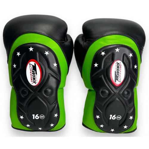 Боксерские перчатки Twins Special BGVL6 MK green black 14 oz